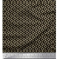 thumbnail image 1 of Soimoi Black Cotton Duck Fabric Round Geometric Print Fabric by the Yard 42 Inch Wide, 1 of 3