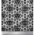 thumbnail image 1 of Soimoi Black Cotton Duck Fabric Sacred Geometric Print Fabric by the Yard 42 Inch Wide, 1 of 3