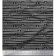 thumbnail image 1 of Soimoi Black Cotton Duck Fabric Triangle & Line Geometric Print Fabric by the Yard 42 Inch Wide, 1 of 3
