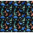 thumbnail image 1 of Soimoi Black Cotton Poplin Fabric Balloon & Dinosaur Kids Decor Fabric Printed Yard 56 Inch Wide, 1 of 7