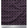 thumbnail image 1 of Soimoi Black Cotton Voile Fabric Damask Ethnic Printed Fabric 1 Yard 42 Inch Wide, 1 of 3