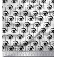 thumbnail image 1 of Soimoi Black Cotton Voile Fabric Eyes Face Fabric Prints By Yard 42 Inch Wide, 1 of 3