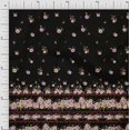 thumbnail image 1 of Soimoi Black Cotton Voile Fabric Floral Panel Decor Fabric Printed BTY 42 Inch Wide, 1 of 3