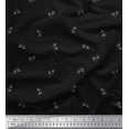 thumbnail image 1 of Soimoi Black Cotton Voile Fabric Leaves & Dots Fabric Prints By Yard 42 Inch Wide, 1 of 3
