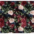thumbnail image 1 of Soimoi Black Cotton Voile Fabric Leaves & Peony Floral Printed Craft Fabric by the Yard 42 Inch Wide, 1 of 7