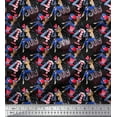 thumbnail image 1 of Soimoi Black Cotton Voile Fabric Women,Balloon & Firecrackers Party Fabric Prints By Yard 42 Inch Wide, 1 of 1