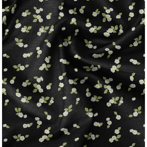 Soimoi Black Fabric - By the Yard - 42 Inch Wide - Florals Print Fabric - Elegant and Timeless Patterns for Fashion and Home Decor Printed Fabric