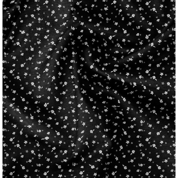 Soimoi Black Fabric - By the Yard - 54 Inch Wide - Florals Print Fabric - Elegant & Beautiful Patterns for Fashion and Home Decor Printed Fabric