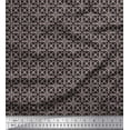 thumbnail image 1 of Soimoi Black Georgette Viscose Fabric Arrow & Diamond Geometric Decor Fabric Printed Yard 42 Inch Wide, 1 of 3