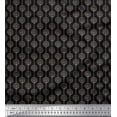 thumbnail image 1 of Soimoi Black Heavy Canvas Fabric Spiral & Stripe Printed Craft Fabric by the Yard 58 Inch Wide, 1 of 3