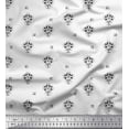 thumbnail image 1 of Soimoi Black Heavy Satin Fabric Artistic Floral Print Fabric by the Yard 54 Inch Wide, 1 of 3
