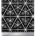 thumbnail image 1 of Soimoi Black Japan Crepe Satin Fabric Diamond & Triangle Geometric Print Sewing Fabric Yard 42 Inch Wide, 1 of 3