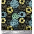 thumbnail image 1 of Soimoi Black Moss Georgette Fabric Artistic Flower Mandala Fabric Prints By Yard 42 Inch Wide, 1 of 3