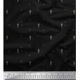 thumbnail image 1 of Soimoi Black Poly Georgette Fabric Abstracts Abstract Printed Craft Fabric by the Yard 52 Inch Wide, 1 of 3