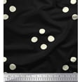 thumbnail image 1 of Soimoi Black Silk Fabric White Dots Print Sewing Fabric Yard 42 Inch Wide, 1 of 3