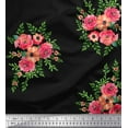 thumbnail image 1 of Soimoi Black Viscose Chiffon Fabric Flower Floral Print Fabric By Yard 42 Inch Wide, 1 of 3