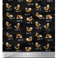 thumbnail image 1 of Soimoi Black polyester Crepe Fabric Waves & Fish Ocean Printed Craft Fabric by the Yard 52 Inch Wide, 1 of 1