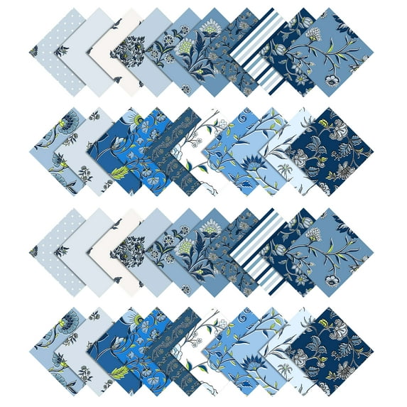 Soimoi Block Print Precut 5-inch Cotton Fabric Quilting Squares Charm Pack DIY Patchwork Sewing Craft