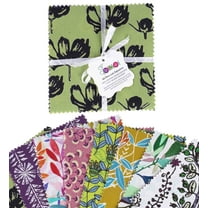 Soimoi Block PrintPrecut 5-inch CottonFabricQuiltingSquaresCharm Pack DIY Patchwork Sewing Craft- Multicolor