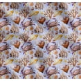 thumbnail image 1 of Soimoi Blue Cotton Cambric Fabric Crab,Shell & Coral Ocean Print Fabric by the Yard 56 Inch Wide, 1 of 7