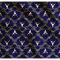 thumbnail image 1 of Soimoi Blue Cotton Cambric Fabric Floral & Cow Skull Head Damask Print Sewing Fabric Yard 42 Inch Wide, 1 of 7