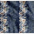 thumbnail image 1 of Soimoi Blue Cotton Cambric Fabric Grandiflora Roses Floral Printed Fabric 1 Yard 42 Inch Wide, 1 of 7