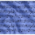 thumbnail image 1 of Soimoi Blue Cotton Cambric Fabric Notes Musical Instrument Print Fabric by Yard 42 Inch Wide, 1 of 7