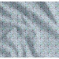 thumbnail image 1 of Soimoi Blue Cotton Cambric Fabric Red Berries & Beech Leaves Print Fabric by the Yard 56 Inch Wide, 1 of 7