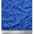 thumbnail image 1 of Soimoi Blue Cotton Duck Fabric Artistic Floral Decor Fabric Printed Yard 44 Inch Wide, 1 of 3
