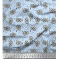 thumbnail image 1 of Soimoi Blue Cotton Duck Fabric Artistic Skull Fabric Prints By Yard 42 Inch Wide, 1 of 3