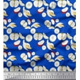 thumbnail image 1 of Soimoi Blue Cotton Duck Fabric Banana & Fresh Print Fabric by The Yard 42 Inch Wide, 1 of 3