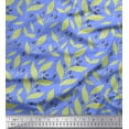 thumbnail image 1 of Soimoi Blue Cotton Duck Fabric Black Berries & Leaves Printed Craft Fabric by the Yard 42 Inch Wide, 1 of 3