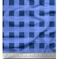 thumbnail image 1 of Soimoi Blue Cotton Duck Fabric Check & Dots Fabric Prints By Yard 44 Inch Wide, 1 of 3