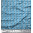 thumbnail image 1 of Soimoi Blue Cotton Duck Fabric Circle Art Geometric Printed Fabric 1 Yard 42 Inch Wide, 1 of 3