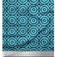 thumbnail image 1 of Soimoi Blue Cotton Duck Fabric Circle Art Geometric Printed Fabric 1 Yard 42 Inch Wide, 1 of 3