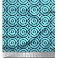 thumbnail image 1 of Soimoi Blue Cotton Duck Fabric Dots & Circle Geometric Fabric Prints By Yard 42 Inch Wide, 1 of 3