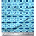 thumbnail image 1 of Soimoi Blue Cotton Duck Fabric Floral Tie-Dye Print Sewing Fabric Yard 44 Inch Wide, 1 of 3