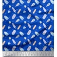 thumbnail image 1 of Soimoi Blue Cotton Duck Fabric Heart & Ice Cream Food Fabric Prints By Yard 42 Inch Wide, 1 of 3
