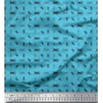 thumbnail image 1 of Soimoi Blue Cotton Duck Fabric Insect Print Sewing Fabric Yard 42 Inch Wide, 1 of 1