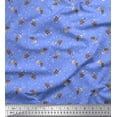 thumbnail image 1 of Soimoi Blue Cotton Duck Fabric Leaves & Berries Fruits Decor Fabric Printed Yard 42 Inch Wide, 1 of 3