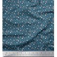 thumbnail image 1 of Soimoi Blue Cotton Duck Fabric Polka Dots Printed Craft Fabric by the Yard 42 Inch Wide, 1 of 3