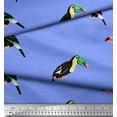 thumbnail image 1 of Soimoi Blue Cotton Duck Fabric Toucan Bird Printed Craft Fabric by the Yard 44 Inch Wide, 1 of 3