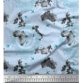 thumbnail image 1 of Soimoi Blue Cotton Duck Fabric Wanderlust & Aeroplane Travel Printed Craft Fabric by the Yard 42 Inch Wide, 1 of 3