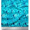 thumbnail image 1 of Soimoi Blue Cotton Jersey Fabric Batik Tie-Dye Print Sewing Fabric Yard 64 Inch Wide, 1 of 3