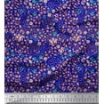 thumbnail image 1 of Soimoi Blue Cotton Jersey Fabric Floral & Leopard Animal Skin Printed Fabric 1 Yard 58 Inch Wide, 1 of 3