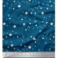 thumbnail image 1 of Soimoi Blue Cotton Jersey Fabric Stars Star Print Sewing Fabric Yard 58 Inch Wide, 1 of 3