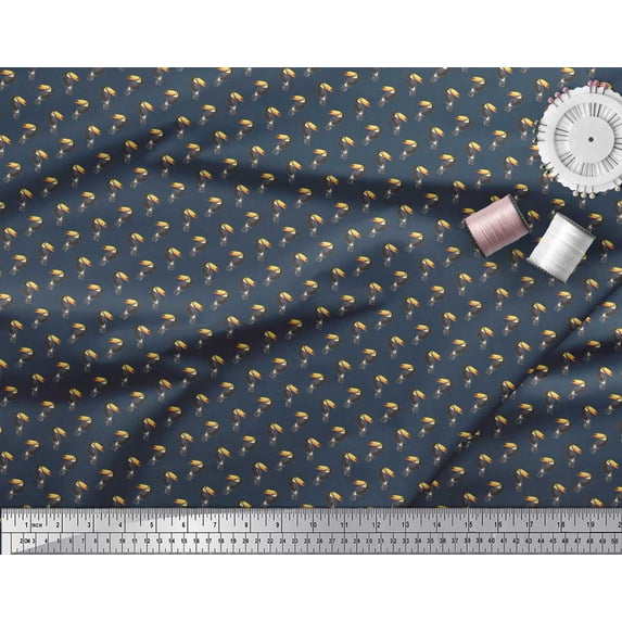 Soimoi Blue Cotton Jersey Fabric Toucan Bird Printed Craft Fabric by The Yard 64 Inch Wide