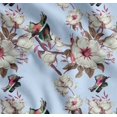 thumbnail image 1 of Soimoi Blue Cotton Poplin Fabric Floral & Bird Print Fabric by the Yard 42 Inch Wide, 1 of 7