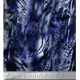 thumbnail image 1 of Soimoi Blue Cotton Poplin Fabric Leopard & Wild Animal Skin Print Fabric by Yard 56 Inch Wide, 1 of 3