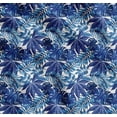 thumbnail image 1 of Soimoi Blue Cotton Poplin Fabric Tropical Leaves Print Sewing Fabric Yard 42 Inch Wide, 1 of 7